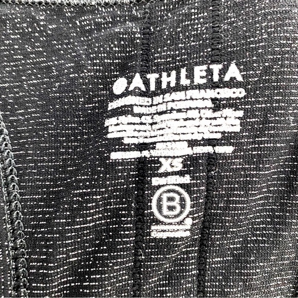 Athleta XS Seamless Stretch Tank Top‎ Black Sparkle Racerback - Picture 7 of 11